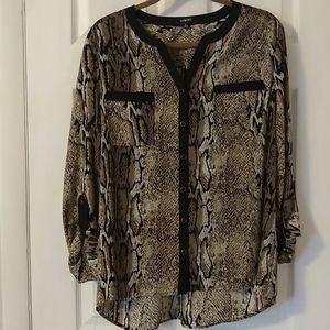 Elementz women's blouse snake print XL